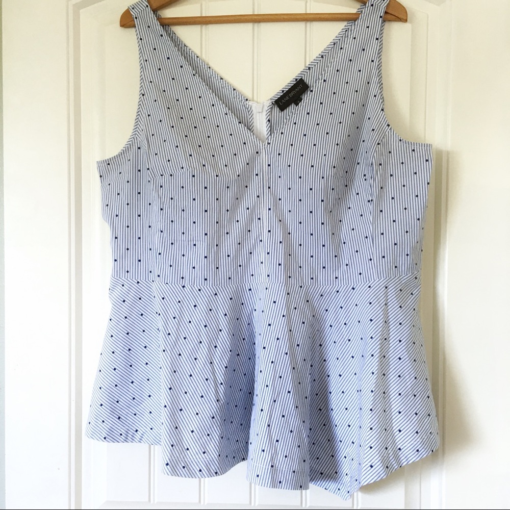 Layne Bryant Pinstripe Sleeveless Blouse
